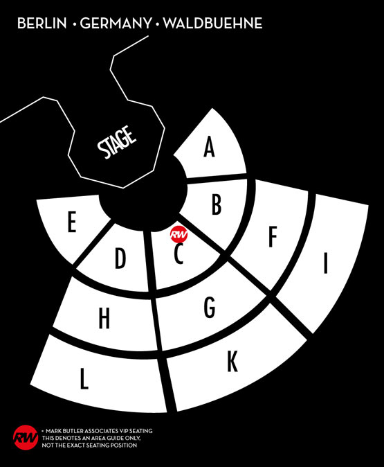 Seating map for Robbie Williams Berlin, Waldbühne, Berlin, Waldbühne, Tuesday 22nd July 2025 Seated Premium VIP