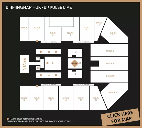 Kylie Minogue Tension tour 2025 PREMIUM VIP Hospitality Birmingham - Arena Seating Plan