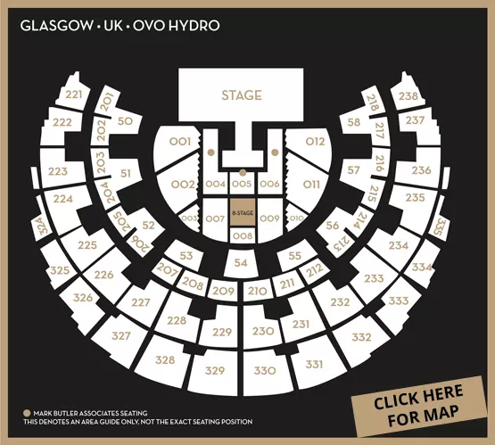 Kylie Minogue Tension tour 2025 PREMIUM VIP Hospitality Glasgow - Arena Seating Plan