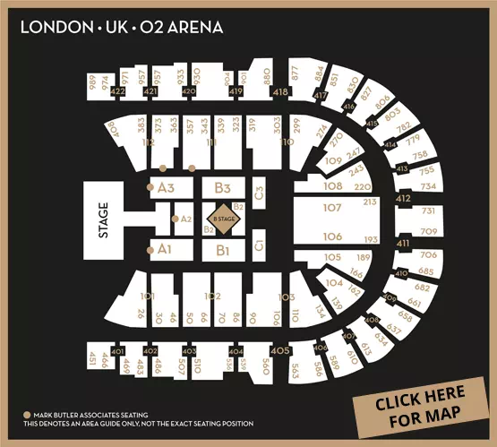 Kylie Minogue Tension tour 2025 PREMIUM VIP Hospitality London - Arena Seating Plan