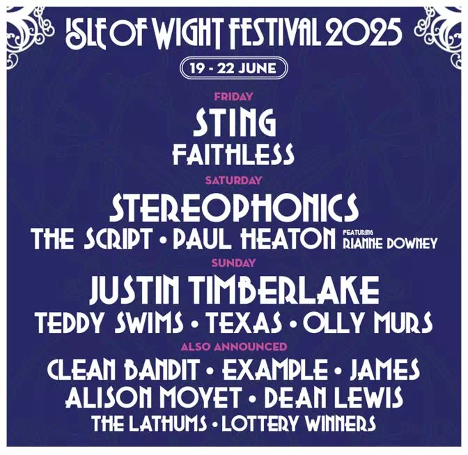 Isle of Wight Festival 2025 Premium Hospitality - Line-Up